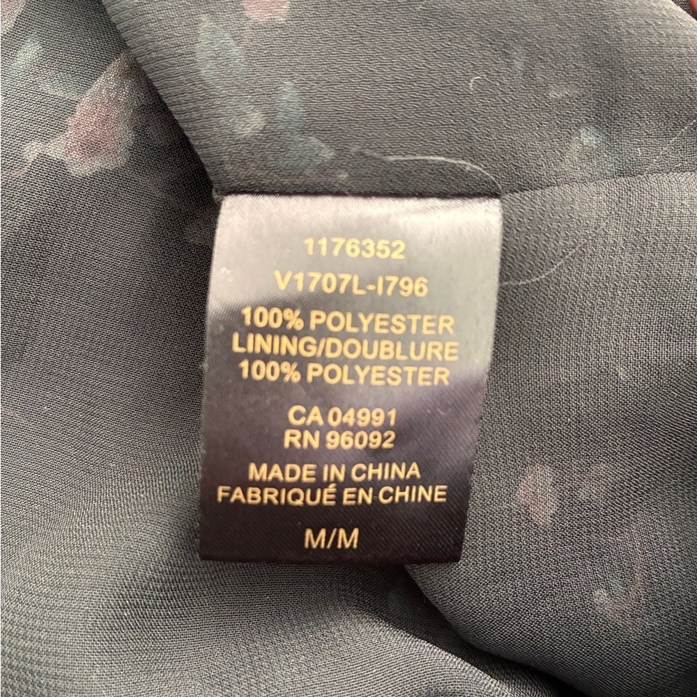 Dalia Black Floral Bomber Jacket size medium - Picture 4 of 4